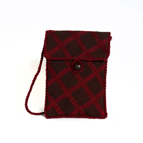 Pocket on a String in Classic Coffee Plaid
