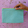 Robin's Egg Simple Clutch in Citron